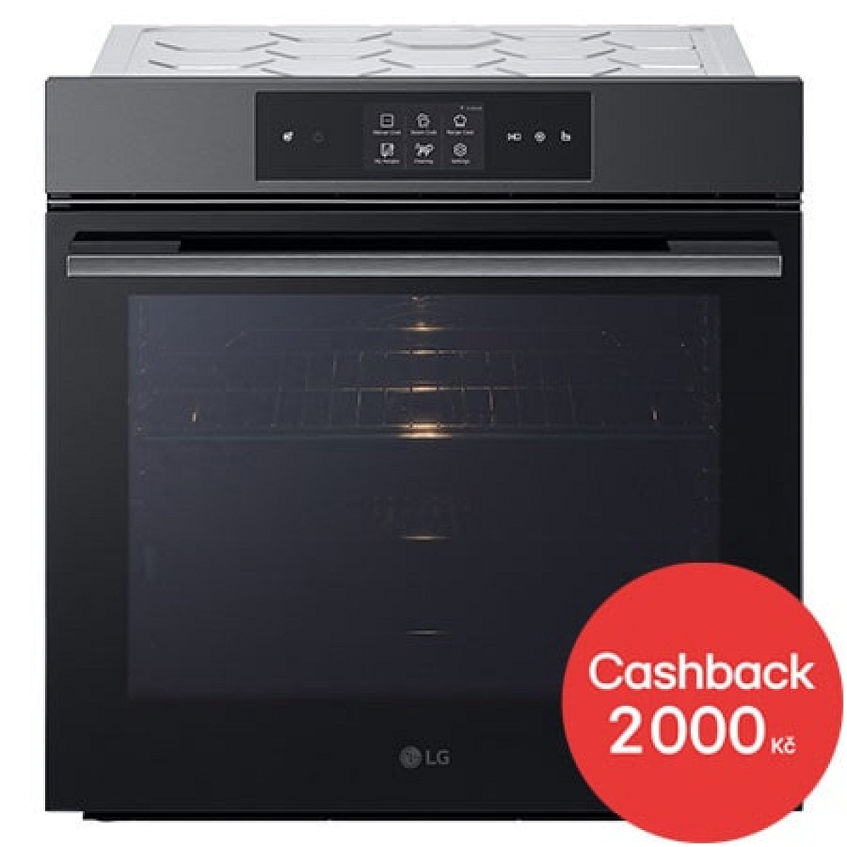 Vestavná parní trouba LG 76 l InstaView™, EasyClean™, Černá/šedá