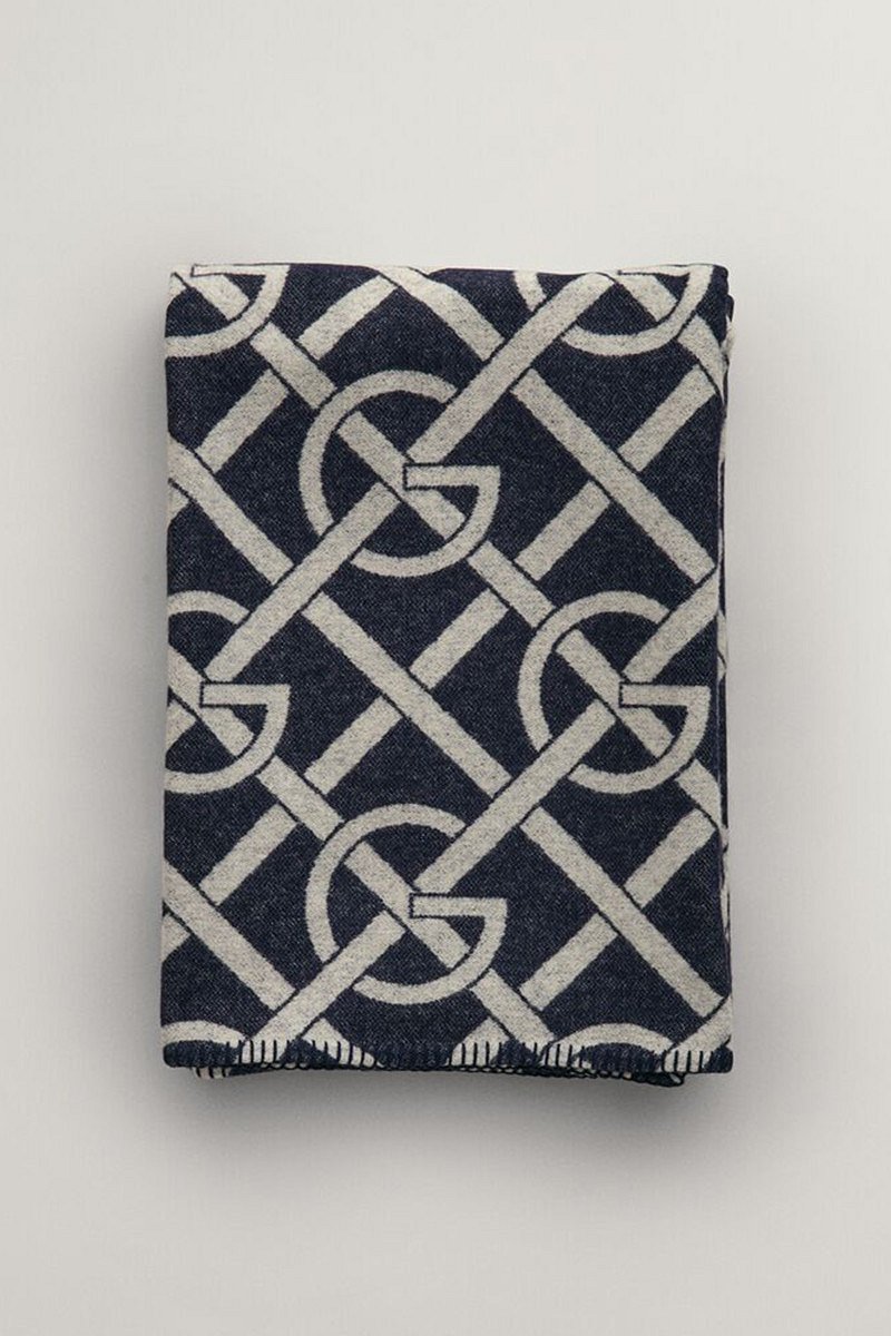 DEKA GANT G-PATTERN THROW 130X180 EVENING BLUE