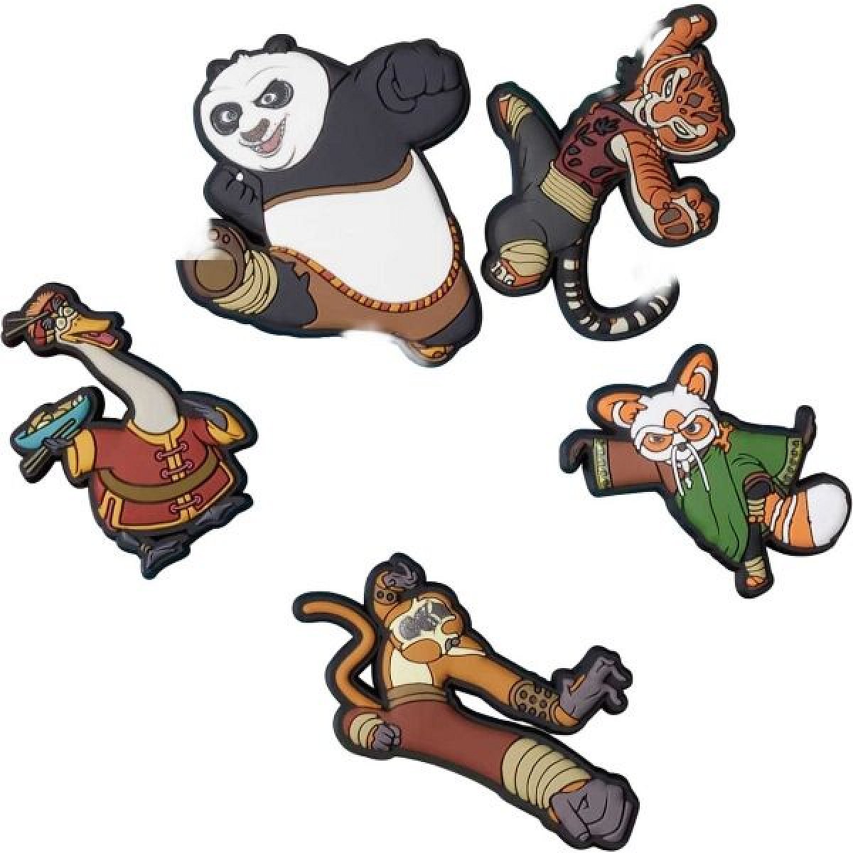 JIBBITZ KUNG FU PANDA – 5 KS Odznáček na boty, mix, velikost