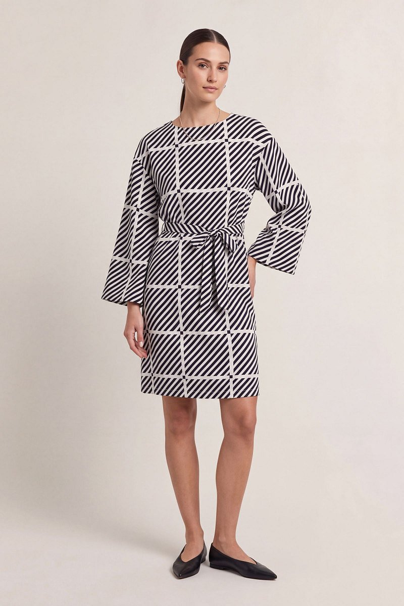 ŠATY GANT FLUID PRINTED TWILL DRESS MARINE