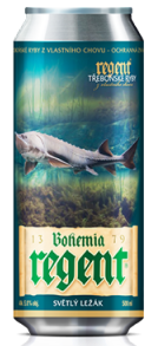 Bohemia regent pivo vodní říše jeseter sibiřský 0,5 l