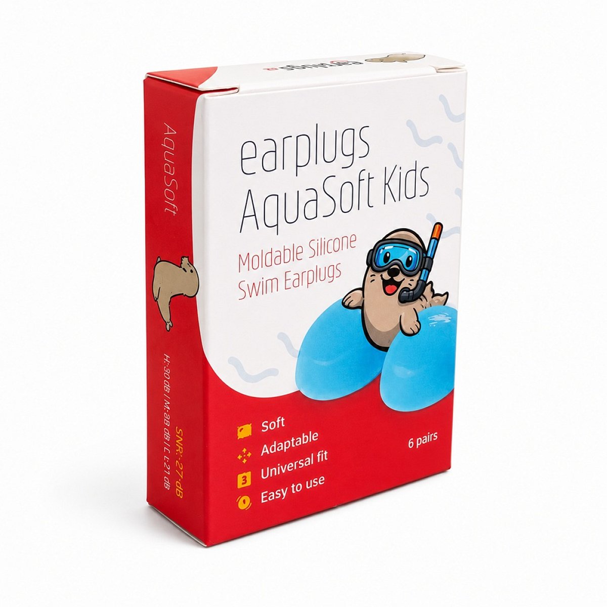 Earplugs AquaSoft Kids - 6 párů