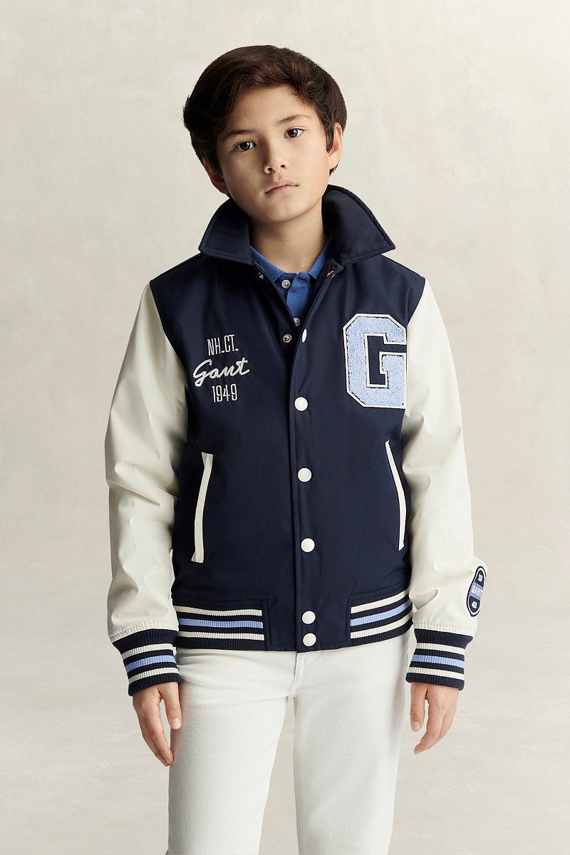 BUNDA GANT GRAPHIC VARSITY JACKET EVENING BLUE