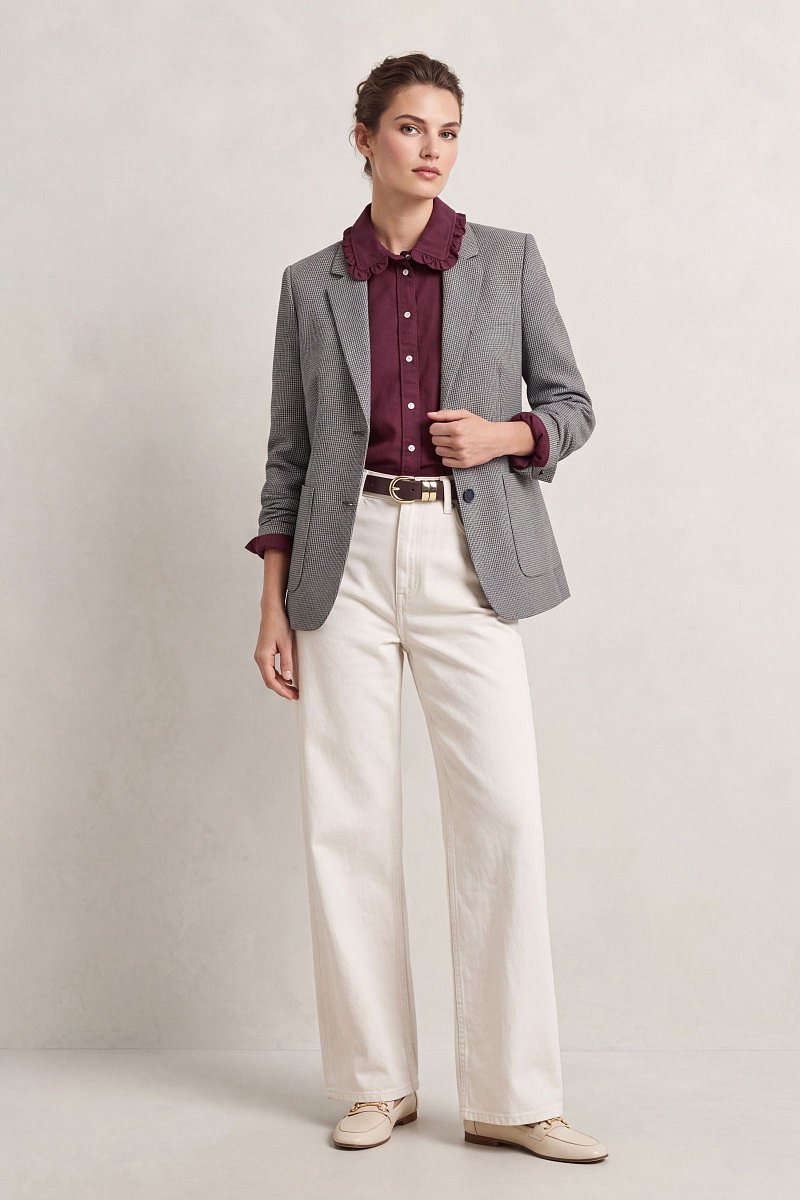 SAKO GANT SLIM PIQUE BLAZER CHARCOAL MELANGE
