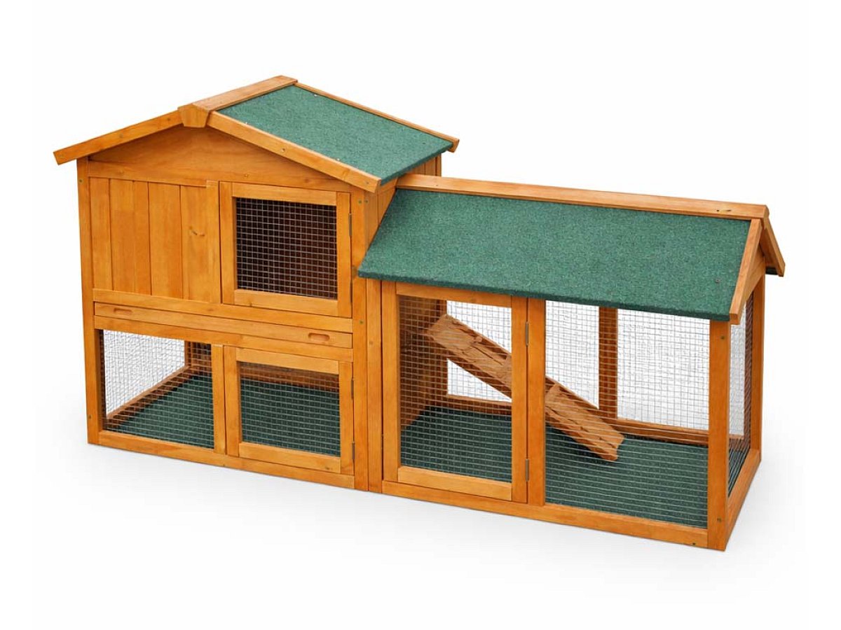 Králíkárna KENNIVA BENJI 1460 x 535 x 860 mm, dřevěná - II. jakost