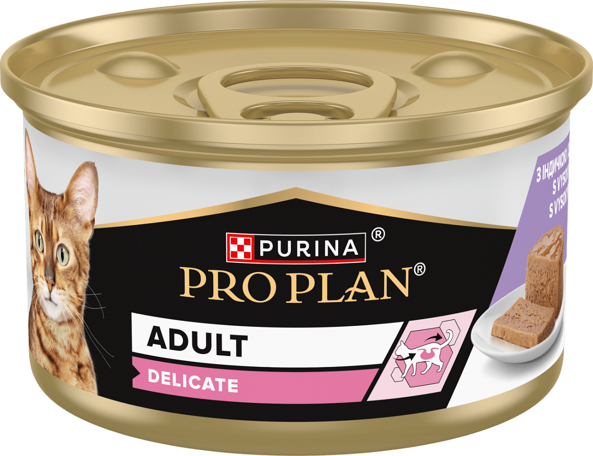 Paštika Pro Plan Cat Delicate s krůtou 85 g