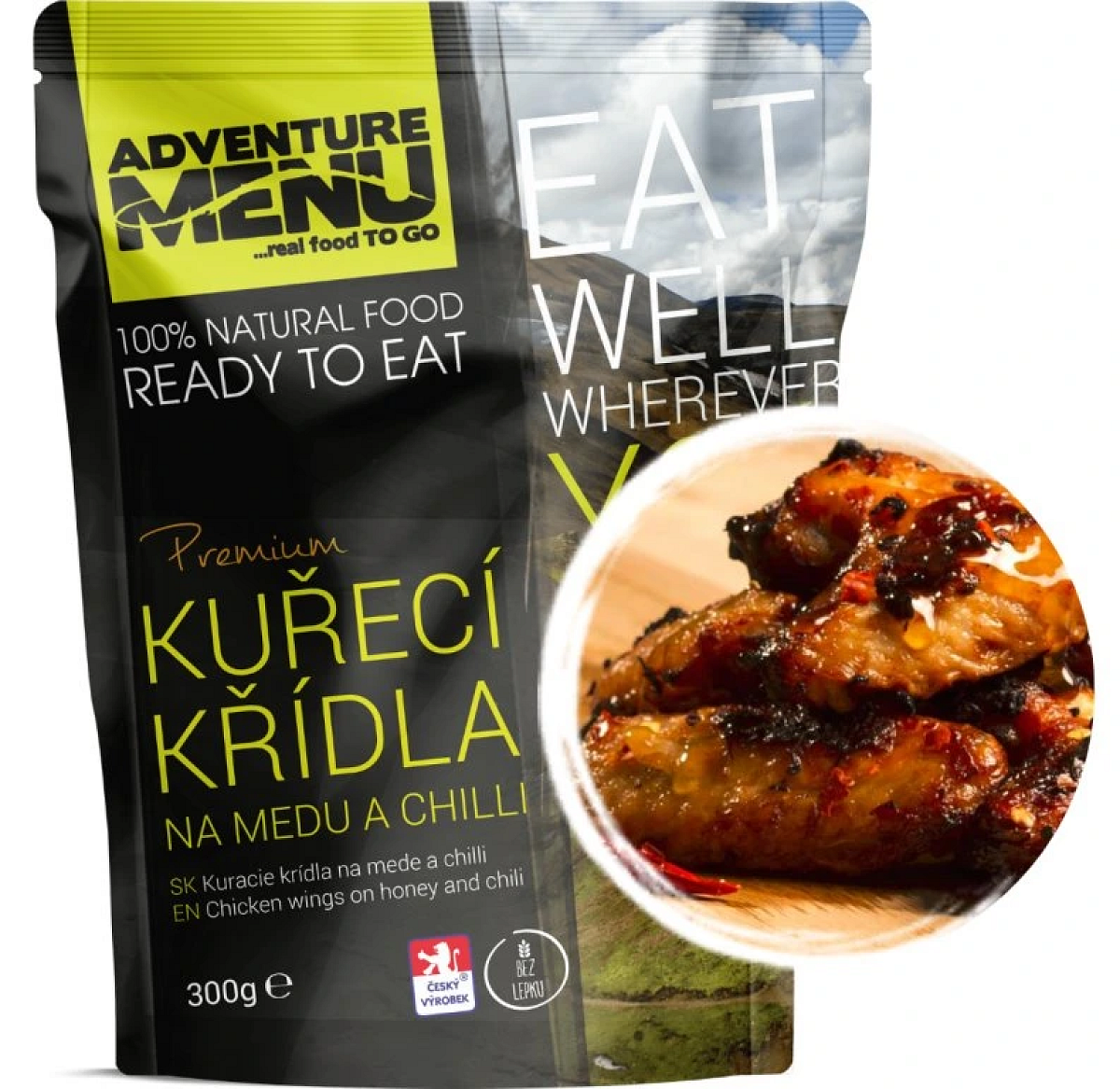 Adventure menu kuřecí křídla na medu a chilli 300 g