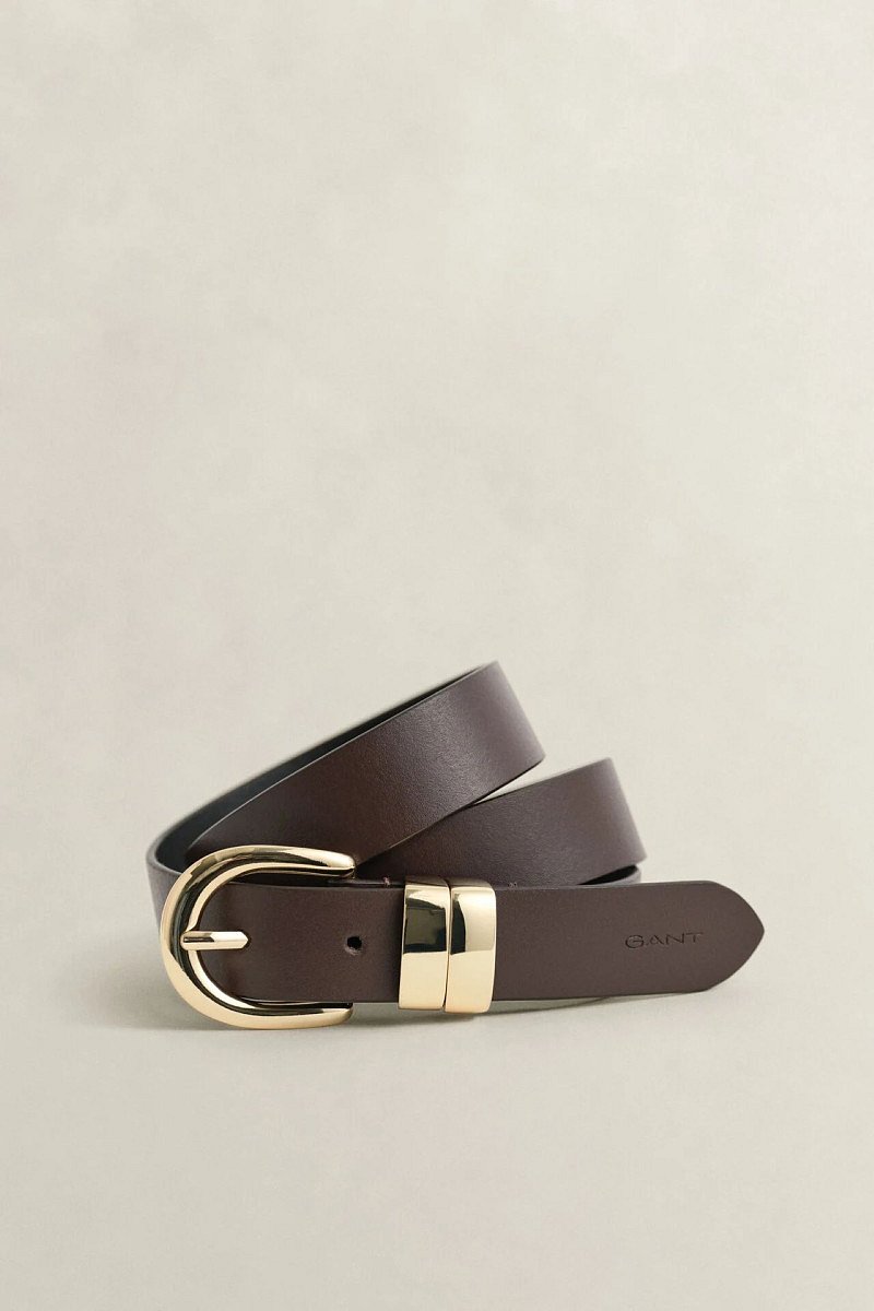 OPASEK GANT CHUNKY KEEPER LEATHER BELT SOIL BROWN