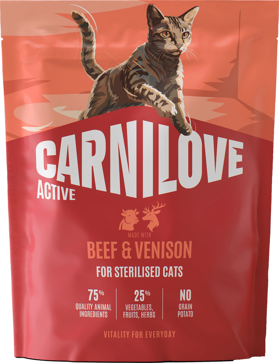 Granule CARNILOVE Active pro sterilizované kočky hovězí a zvěřina 400 g