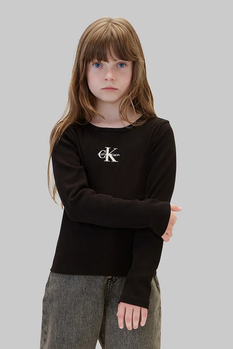 Calvin Klein Jeans  tričko s dlouhým rukávem dětské s bavlnou