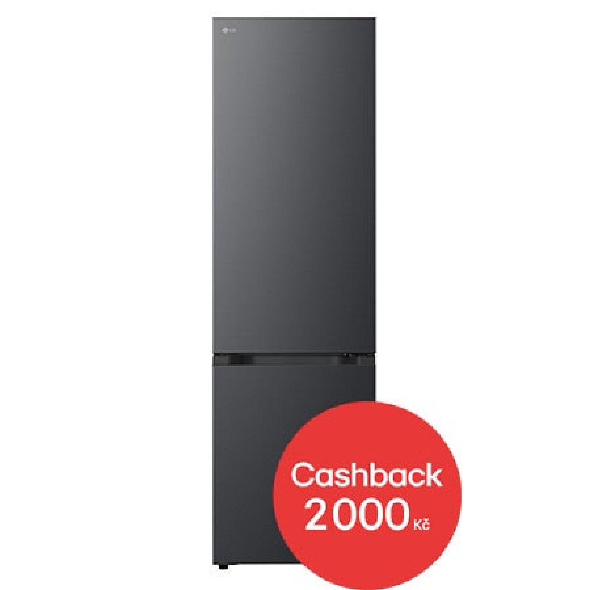 Kombinovaná 70cm chladnička LG - A - 465 l - Smart Invertorový kompresor - Černá/šedá
