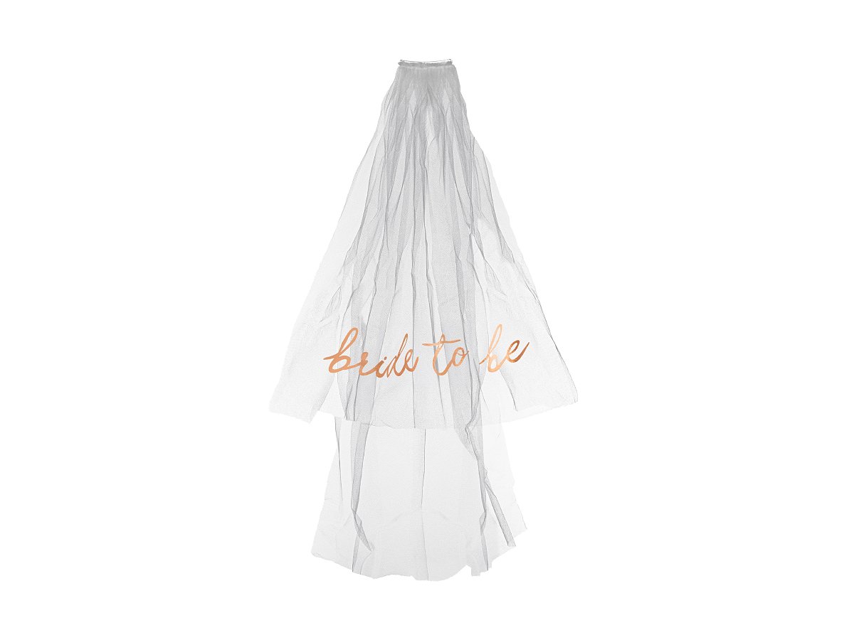 Elegantní závoj Bride to be – Bílý 63 cm