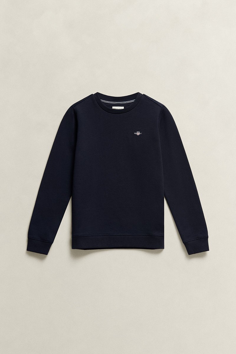 MIKINA GANT SHIELD CREW NECK SWEATSHIRT EVENING BLUE